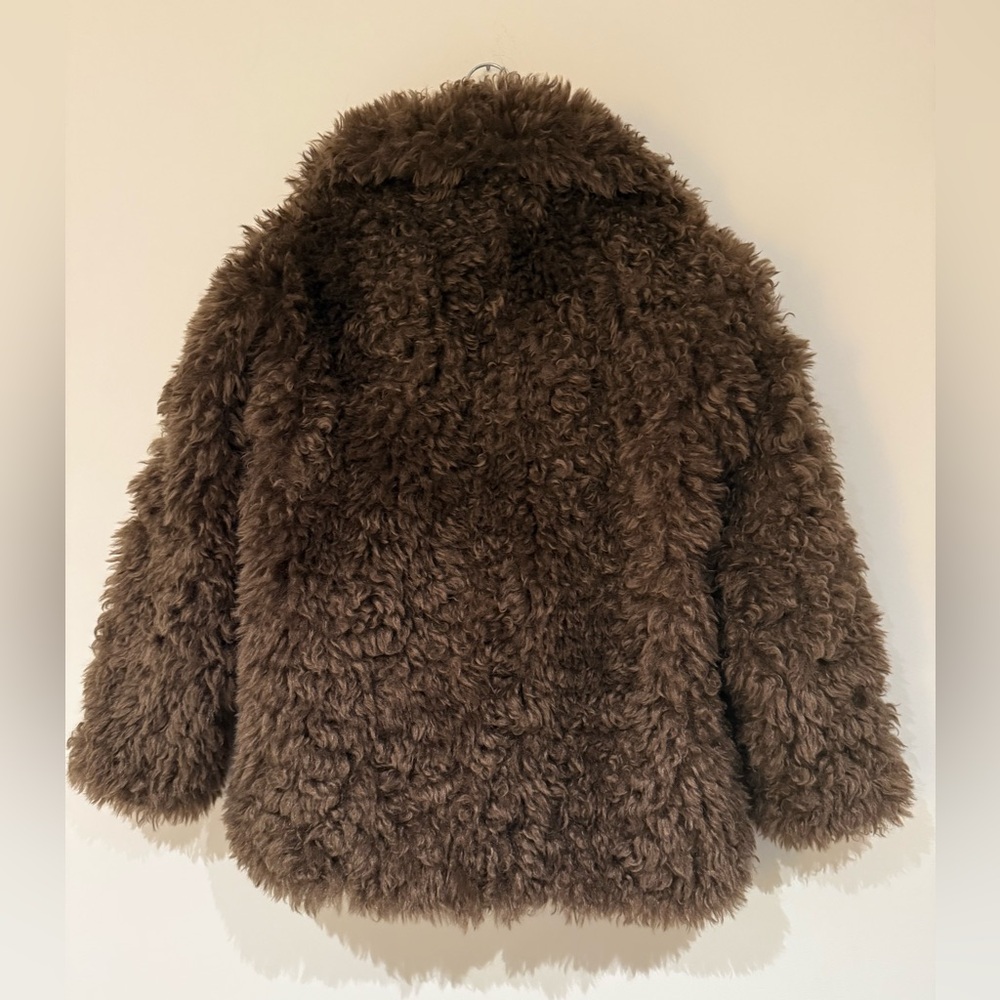 New ZARA ZW Collection Faux Fur Short Coat - Picture 13 of 16